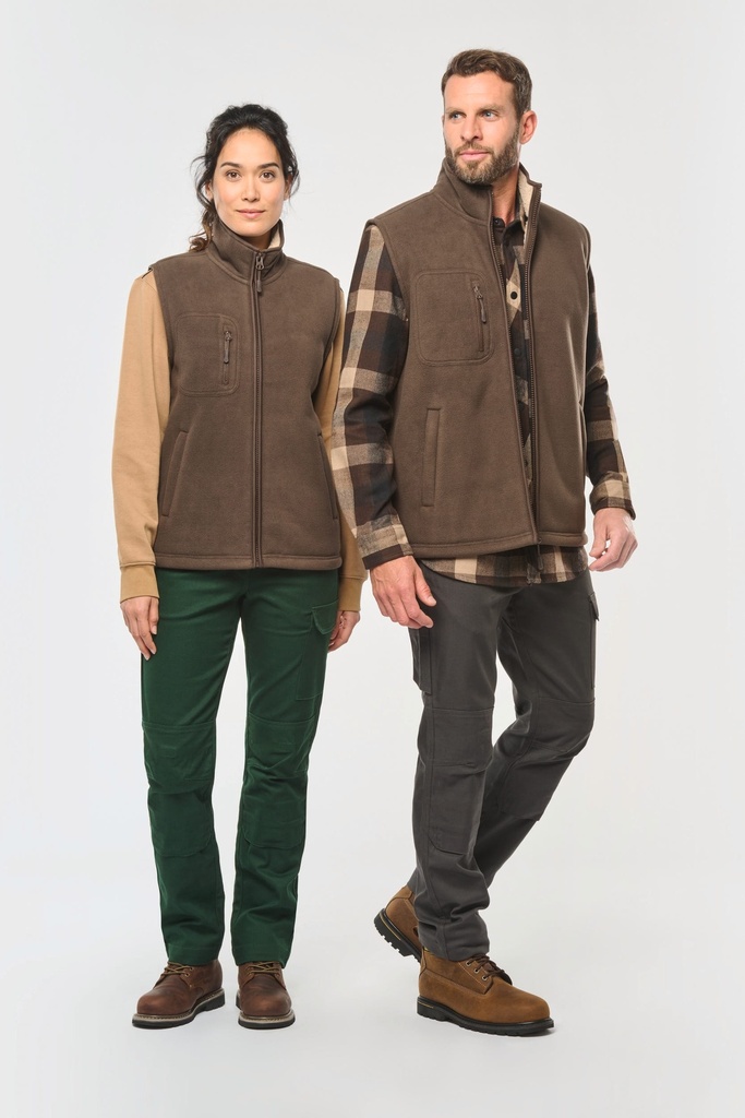 Bodywarmer polaire avec intérieur sherpa unisexe (WK610)