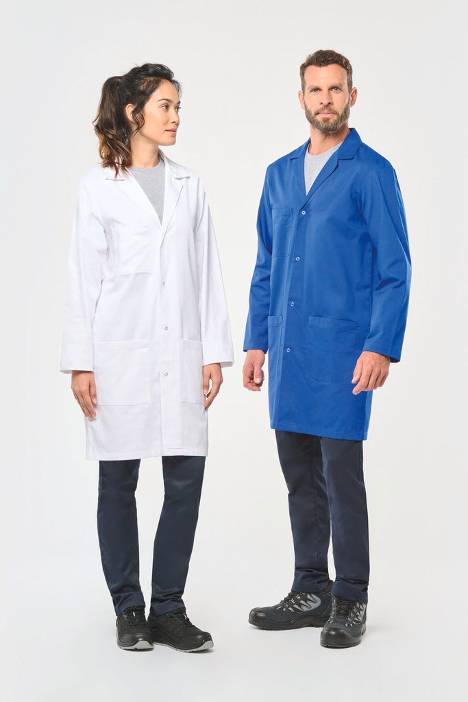 [WK828-White-S] Blouse de travail unisexe (WK828) (White, S)