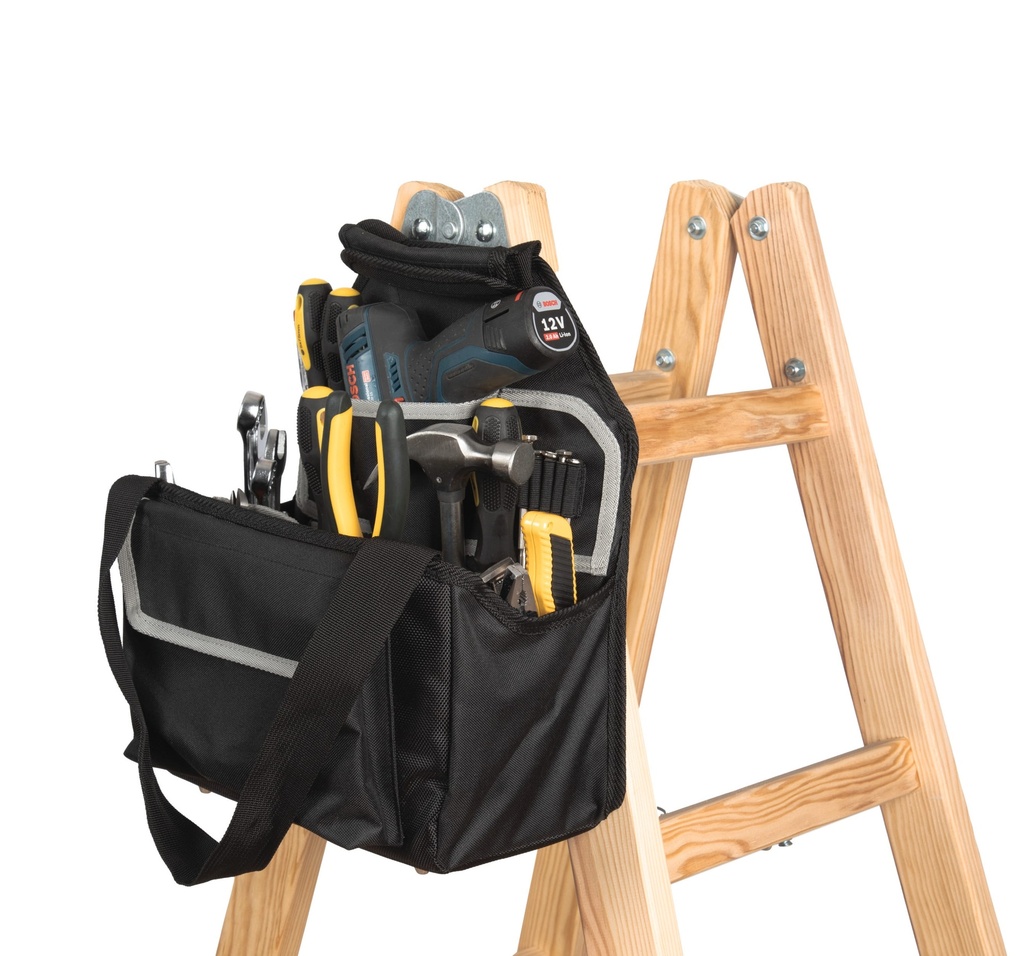 [WKI0301-Black / light grey-One size] Sac à outils adaptable aux échelles portables (WKI0301)