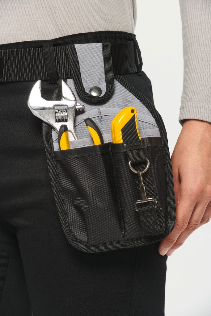[WKI0303-Full grey / black-One size] Sac de ceinture porte-outils (WKI0303)