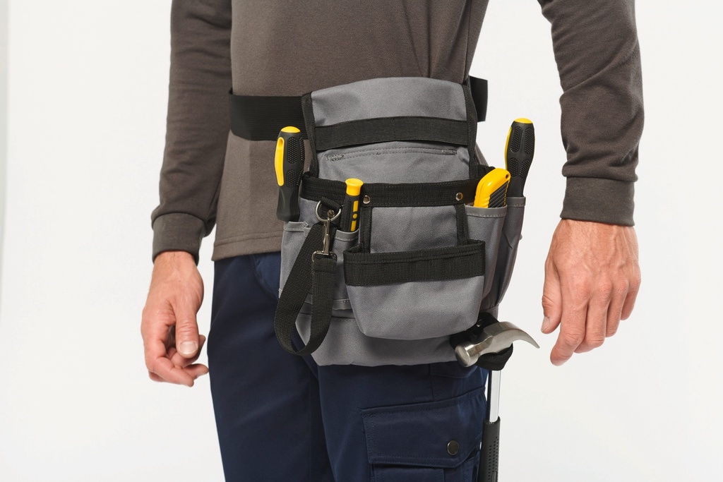 [WKI0304-Full grey-One size] Sac à outils avec ceinture (WKI0304)