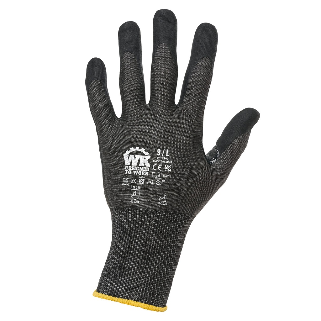 [WKP709-Black-6] Gants tactiles de protection contre les coupures (WKP709) (6)