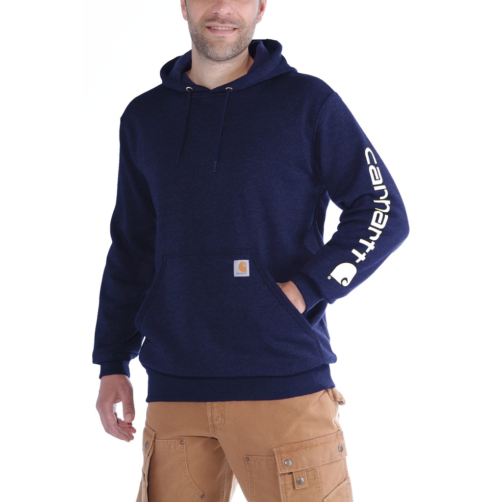 [CARK288-Black-S] Sweat-shirt capuche logo (CARK288) (Black, S)