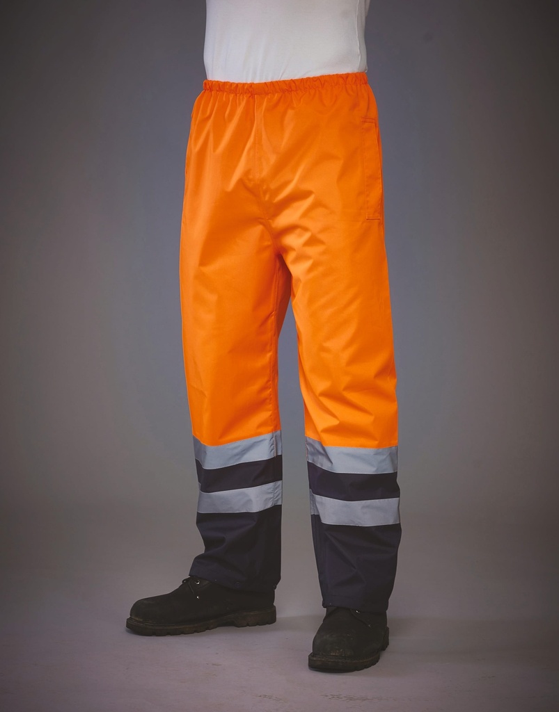 [YHVS46-Hi vis orange-S] Surpantalon haute visibilité imperméable (YHVS46) (Hi vis orange, S)