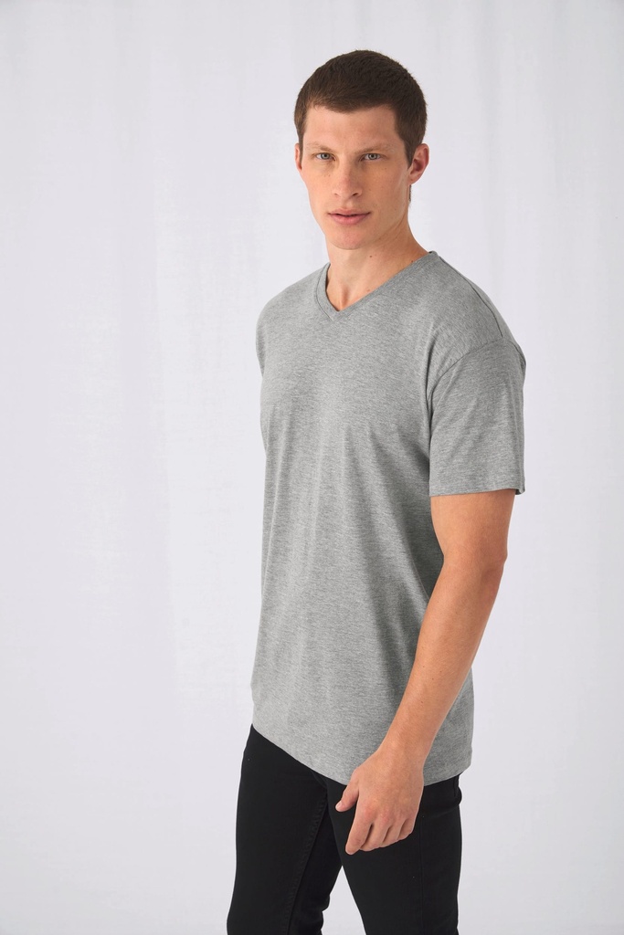[CG153-Black-S] T-shirt col V Exact150 (CG153) (Black, S)