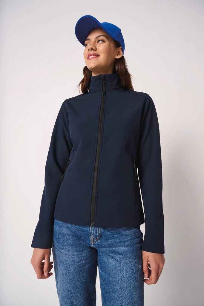 [IB411-Ideal black-S] Veste softshell 2 couches femme (IB411) (Ideal black, S)