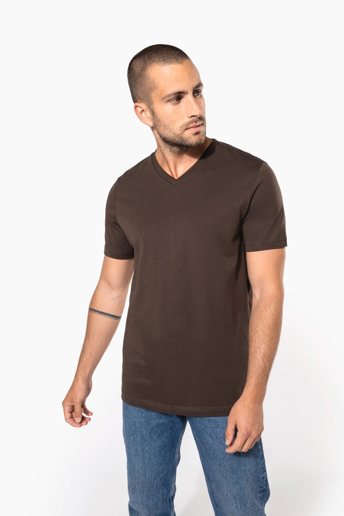 T-shirt col V manches courtes homme (K357)