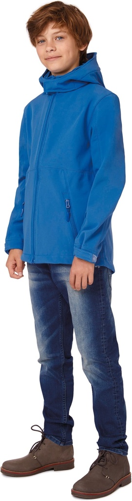 [CGJK969-Black-7/8 ans] Veste softshell capuche enfant (CGJK969) (Black, 7/8 ans)