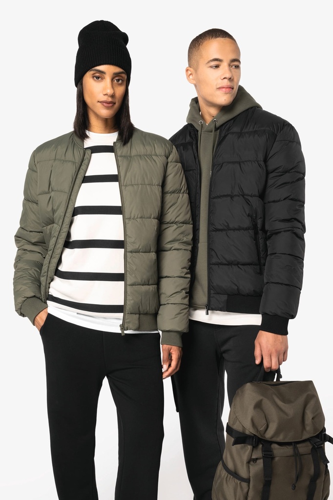 Veste matelassée écoresponsable à col teddy unisexe (NS613)