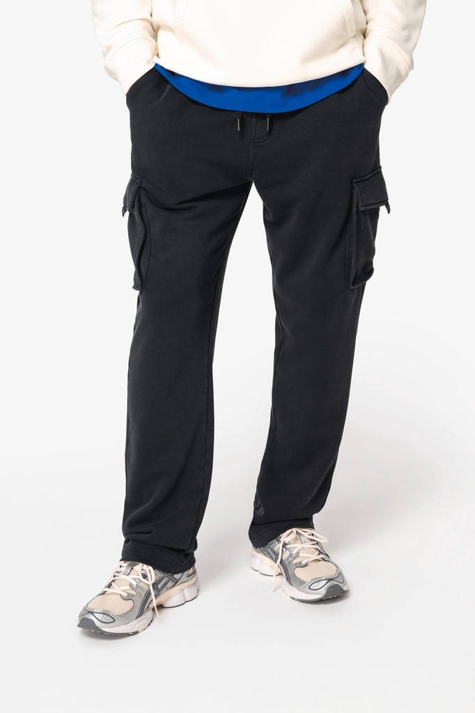 Pantalon cargo écoresponsable délavé French Terry homme (NS777)