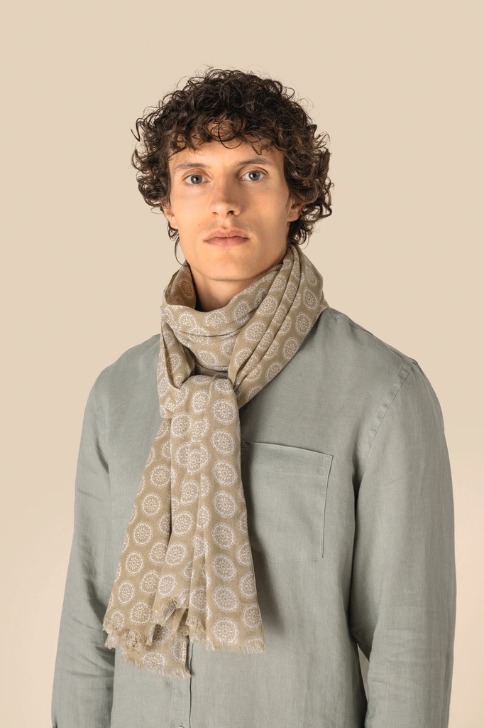 [SP148-Sand medallion-One size] Chèche à motifs unisexe (SP148)
