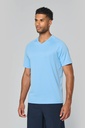 T-shirt de sport manches courtes col v homme (PA476) + impression tortola