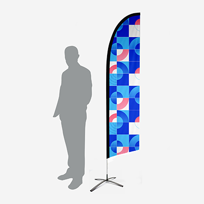 Oriflamme (Beach Flag) - Impression 2m pied + boué de lestage délai rapide 4/5 jour ouvré